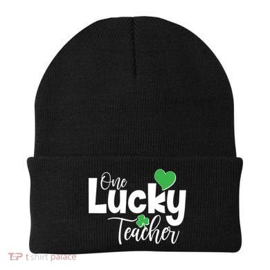 St Patricks Day One Lucky Teacher Beanie