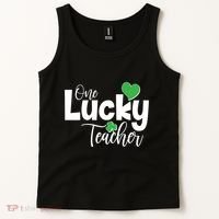 St Patricks Day One Lucky Teacher Tank Top thumb 2