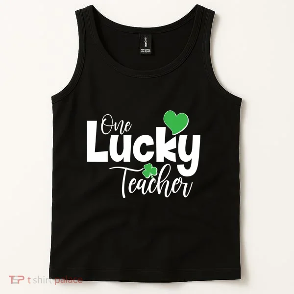 St Patricks Day One Lucky Teacher Tank Top