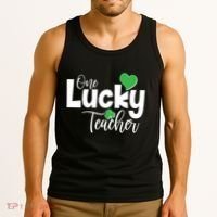 St Patricks Day One Lucky Teacher Tank Top thumb 3