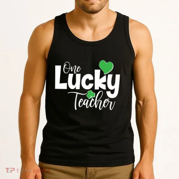 St Patricks Day One Lucky Teacher Tank Top