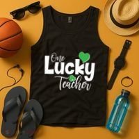 St Patricks Day One Lucky Teacher Tank Top thumb 4