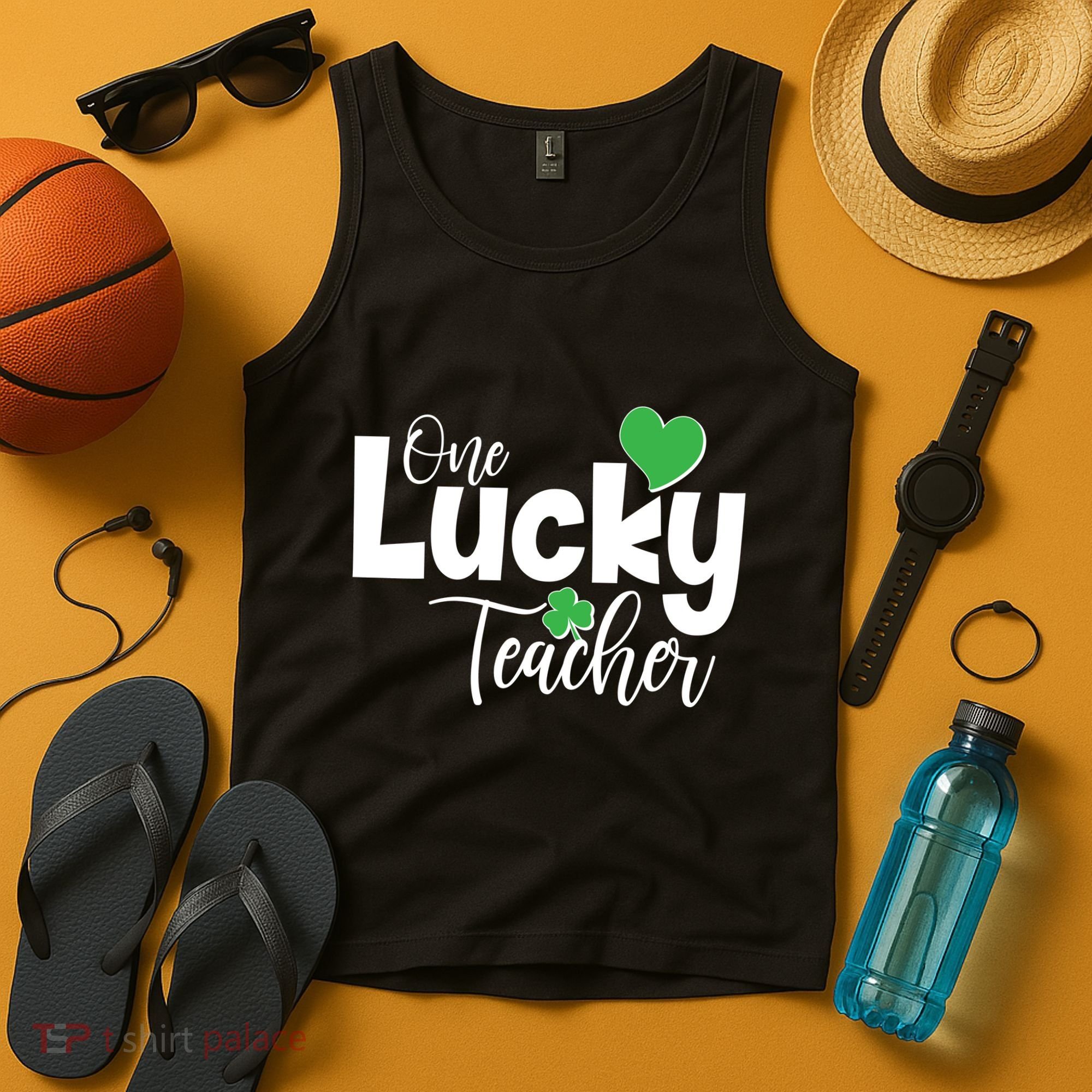 St Patricks Day One Lucky Teacher Tank Top
