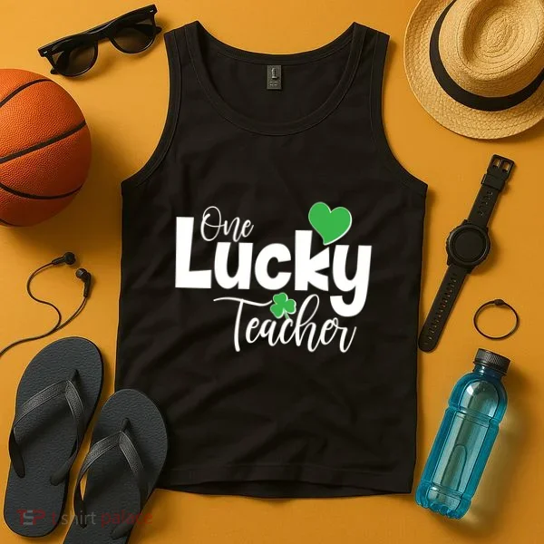 St Patricks Day One Lucky Teacher Tank Top