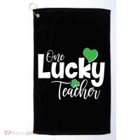 St Patricks Day One Lucky Teacher Golf Towel thumb 0