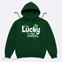 St Patricks Day One Lucky Teacher Hoodie thumb 0
