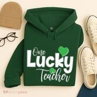 St Patricks Day One Lucky Teacher Hoodie thumb 4