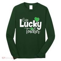 St Patricks Day One Lucky Teacher Long Sleeve Shirt thumb 0