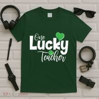 St Patricks Day One Lucky Teacher T-Shirt thumb 5