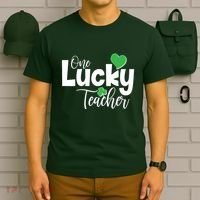 St Patricks Day One Lucky Teacher T-Shirt thumb 6