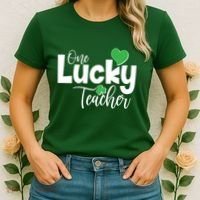 St Patricks Day One Lucky Teacher Women's T-Shirt thumb 2