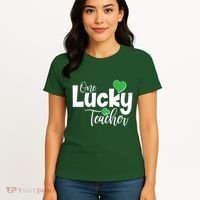 St Patricks Day One Lucky Teacher Women's T-Shirt thumb 4