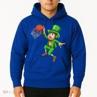 St Patrick's Day Basketball Irish Basketball Dunk Leprechaun Great Gift Hoodie thumb 2