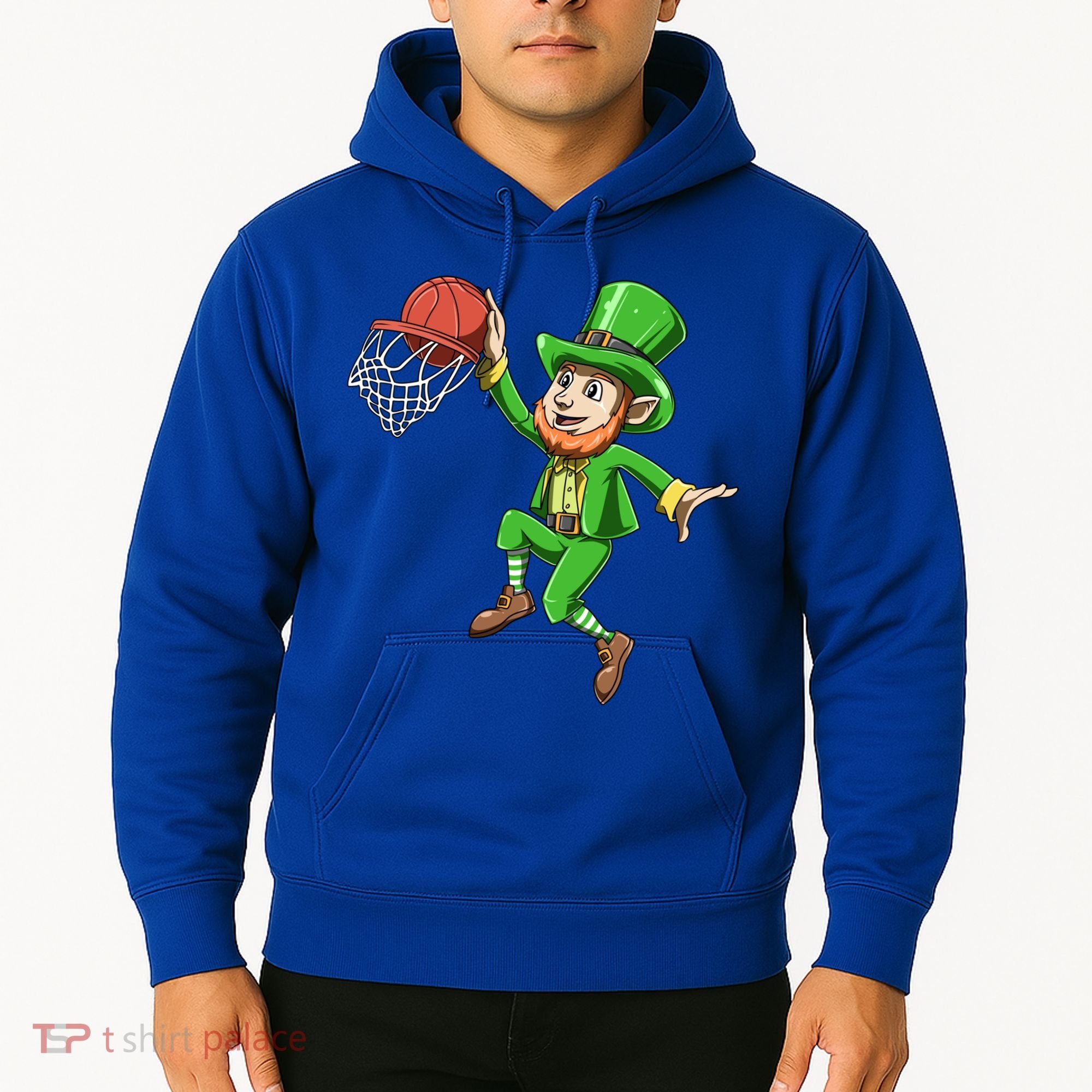 St Patrick's Day Basketball Irish Basketball Dunk Leprechaun Great Gift Hoodie