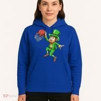 St Patrick's Day Basketball Irish Basketball Dunk Leprechaun Great Gift Hoodie thumb 5