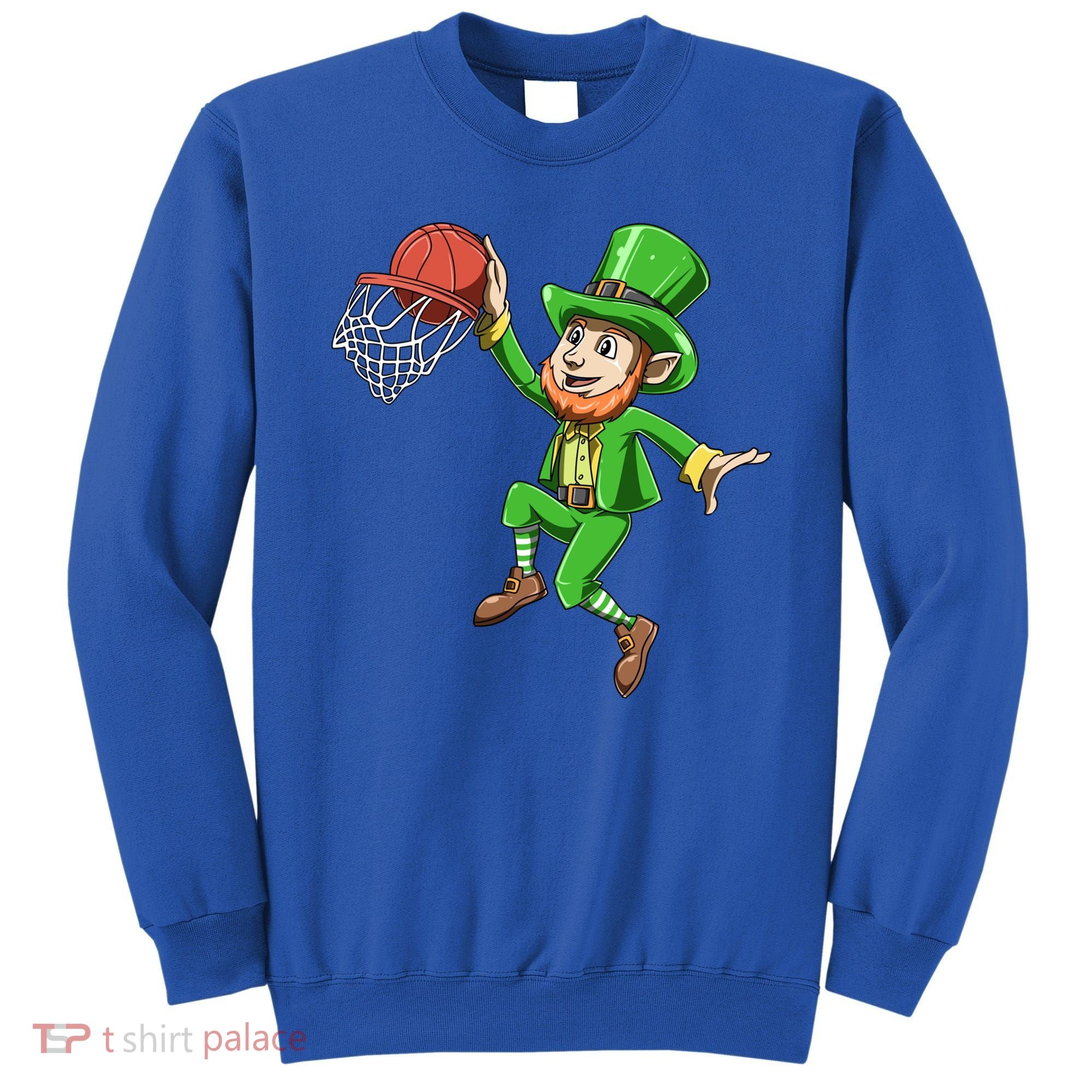 St Patrick's Day Basketball Irish Basketball Dunk Leprechaun Great Gift Sweatshirt