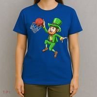 St Patrick's Day Basketball Irish Basketball Dunk Leprechaun Great Gift T-Shirt thumb 4