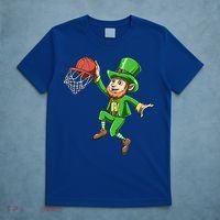 St Patrick's Day Basketball Irish Basketball Dunk Leprechaun Great Gift T-Shirt thumb 5