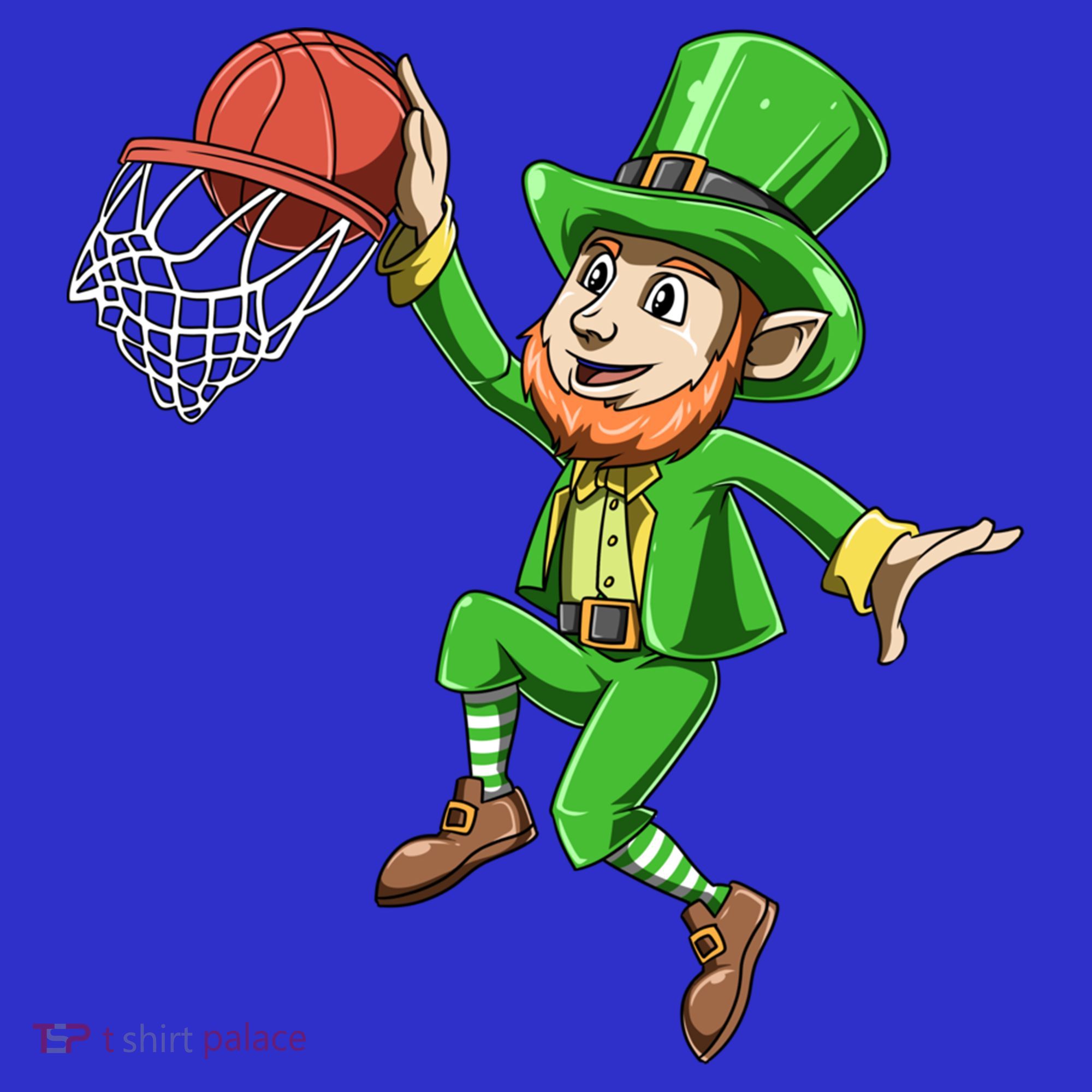 St Patrick's Day Basketball Irish Basketball Dunk Leprechaun Great Gift T-Shirt