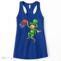 St Patrick's Day Basketball Irish Basketball Dunk Leprechaun Great Gift Women's Tank Top thumb 0