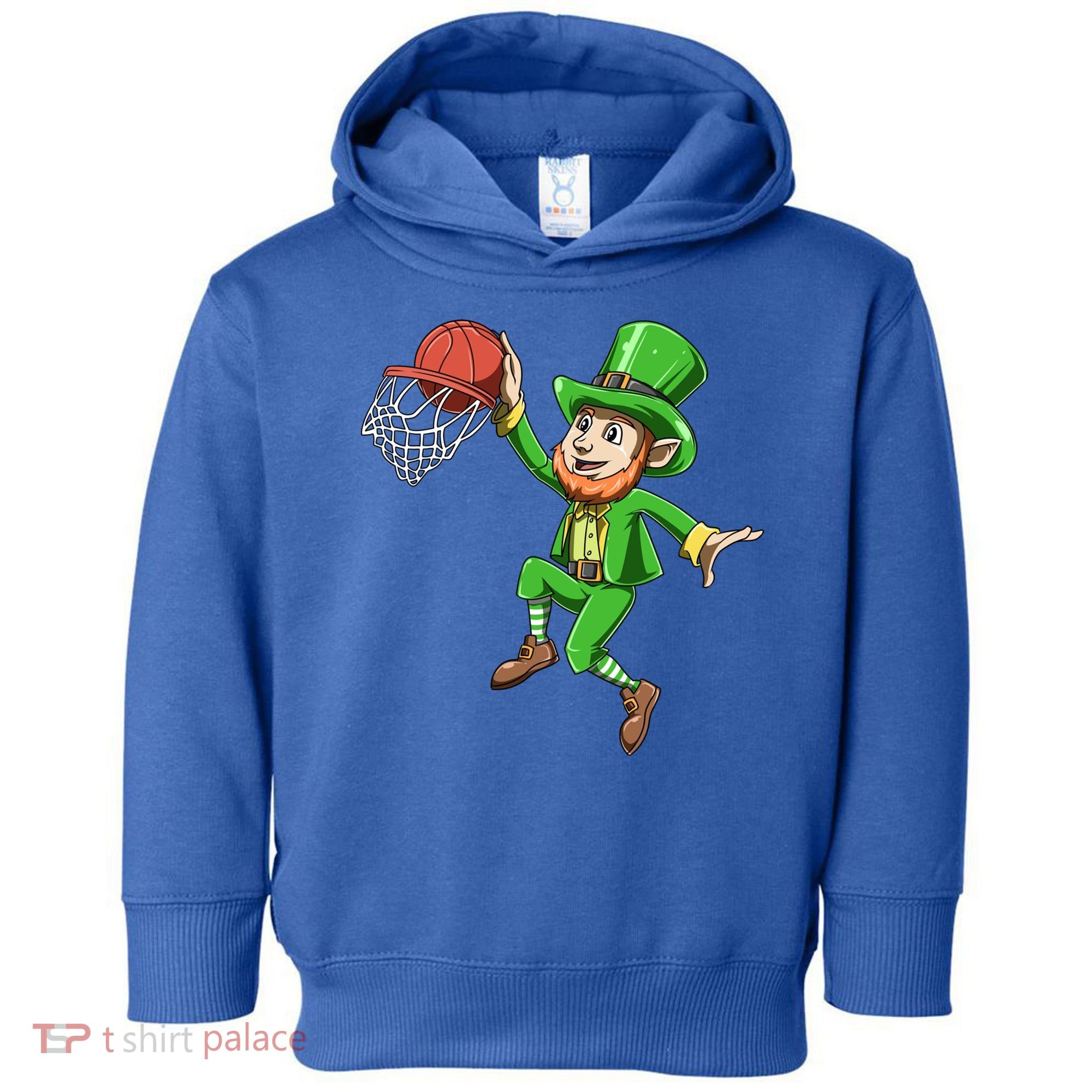 St Patrick's Day Basketball Irish Basketball Dunk Leprechaun Great Gift Toddler Hoodie