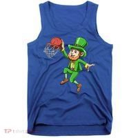 St Patrick's Day Basketball Irish Basketball Dunk Leprechaun Great Gift Tank Top thumb 0