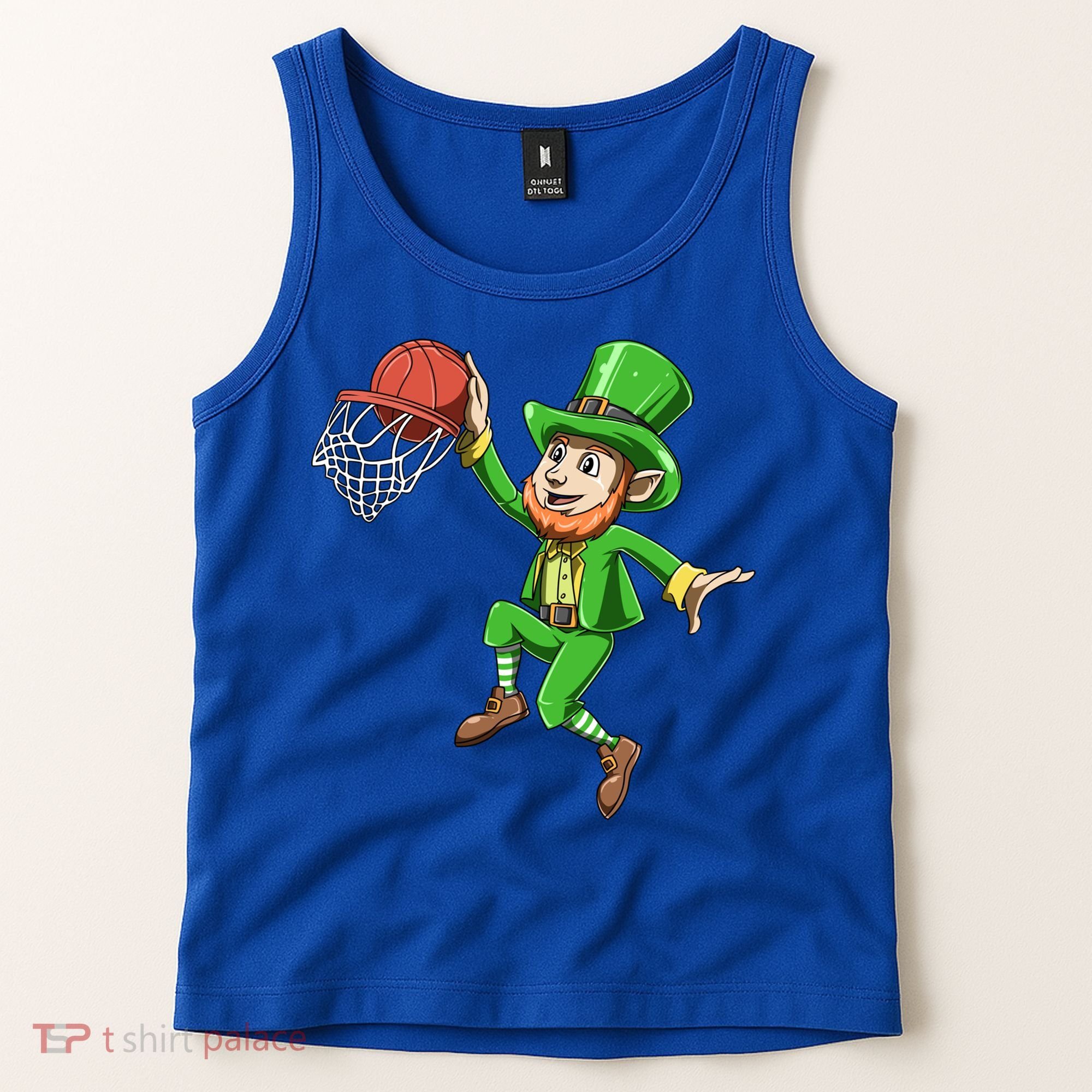 St Patrick's Day Basketball Irish Basketball Dunk Leprechaun Great Gift Tank Top