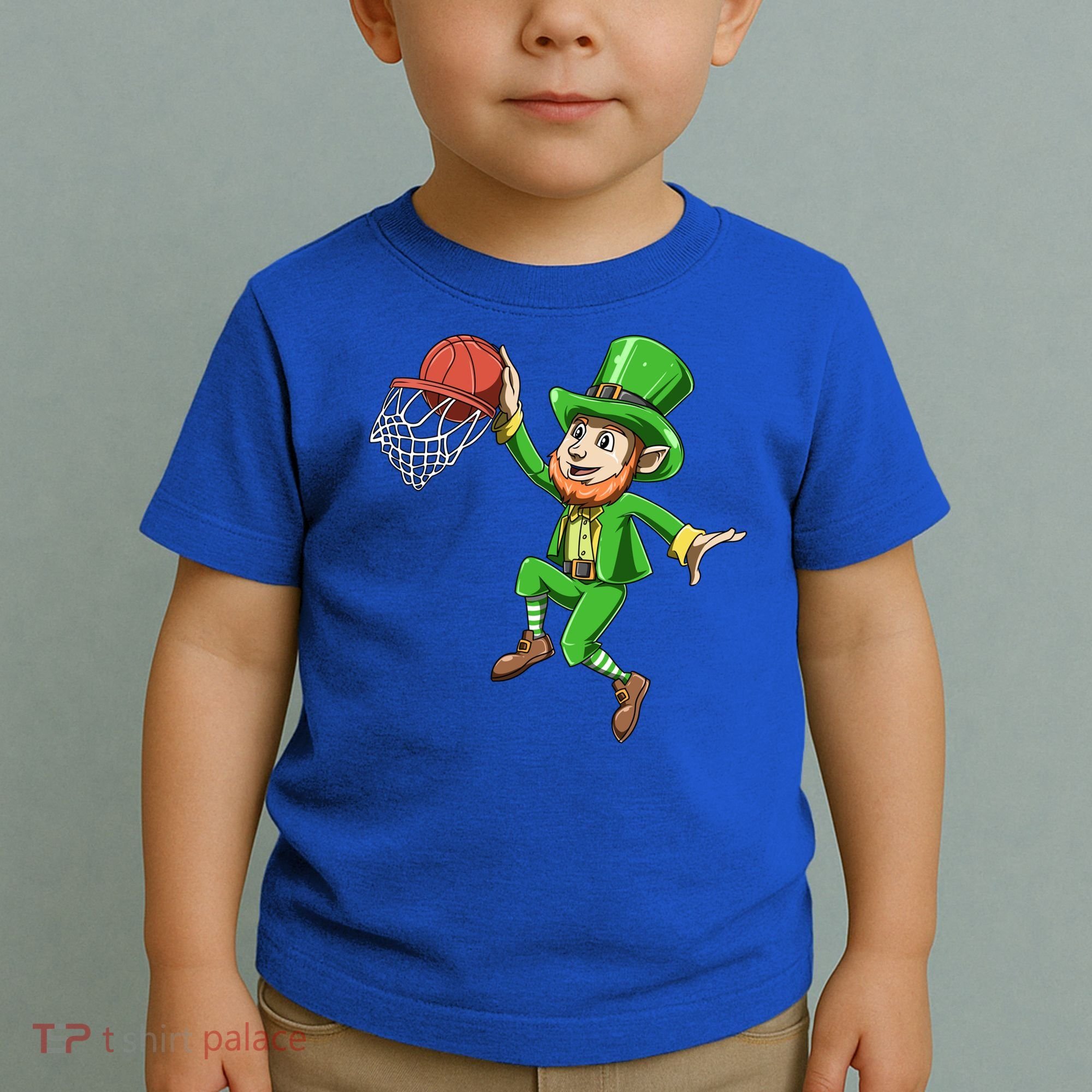 St Patrick's Day Basketball Irish Basketball Dunk Leprechaun Great Gift Toddler T-Shirt