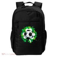 St Patrick's Day Soccer St Pattys Shamrock Backpack thumb 0
