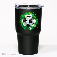 St Patrick's Day Soccer St Pattys Shamrock Tumbler thumb 0