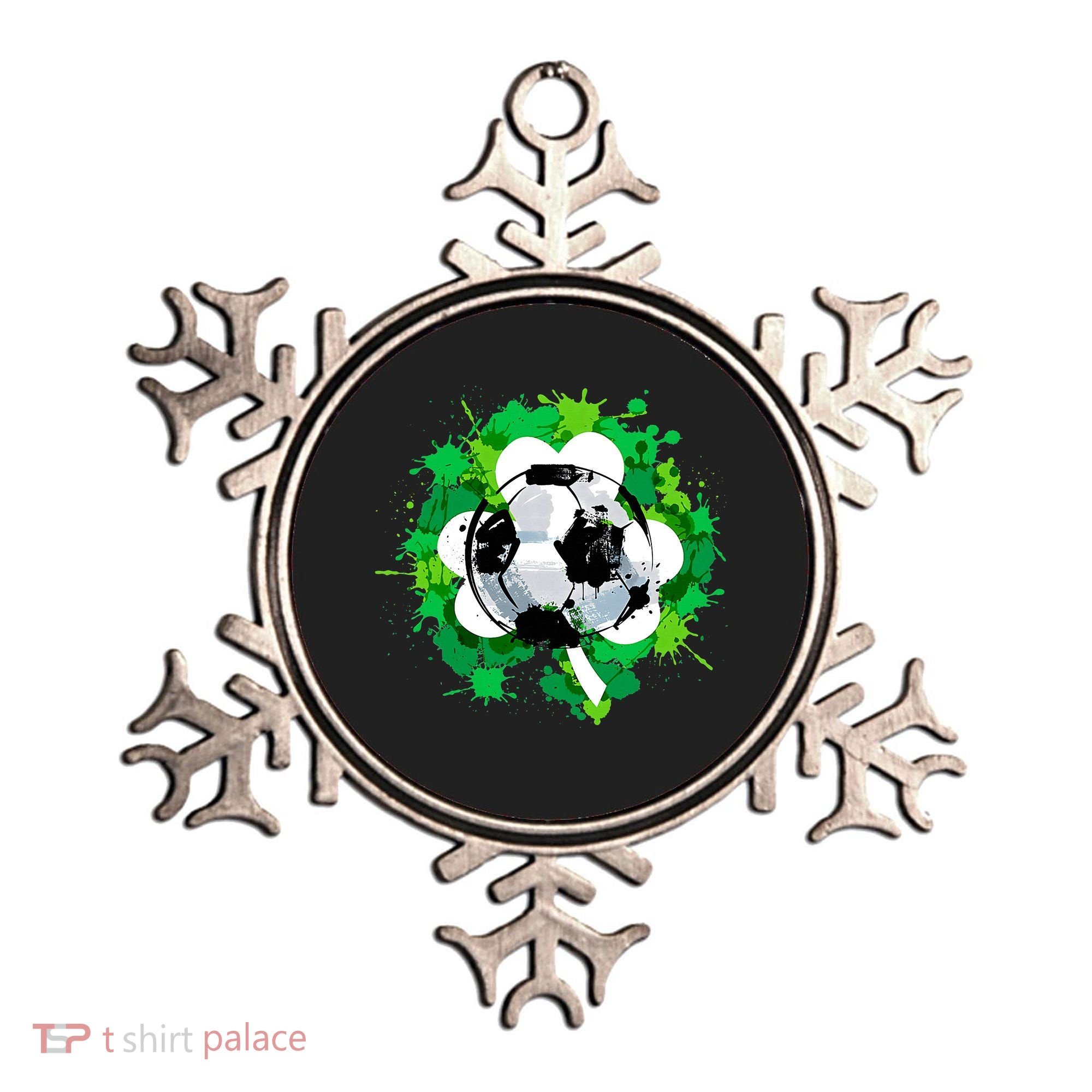 St Patrick's Day Soccer St Pattys Shamrock Ornament