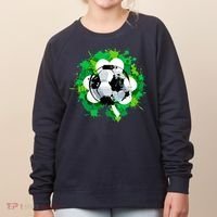 St Patrick's Day Soccer St Pattys Shamrock Women's Sweatshirt thumb 0