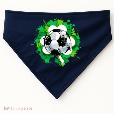 St Patrick's Day Soccer St Pattys Shamrock USA-Made Doggie Bandana