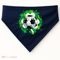 St Patrick's Day Soccer St Pattys Shamrock USA-Made Doggie Bandana thumb 0