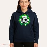 St Patrick's Day Soccer St Pattys Shamrock Hoodie thumb 5