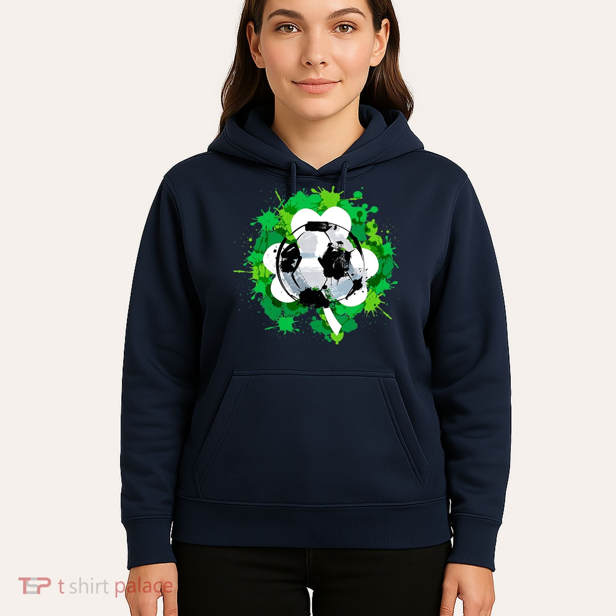 St Patrick's Day Soccer St Pattys Shamrock Hoodie