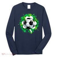 St Patrick's Day Soccer St Pattys Shamrock Long Sleeve Shirt thumb 0