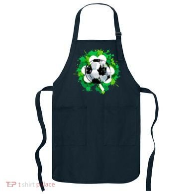 St Patrick's Day Soccer St Pattys Shamrock Apron