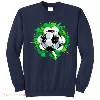 St Patrick's Day Soccer St Pattys Shamrock Sweatshirt
