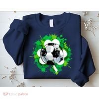 St Patrick's Day Soccer St Pattys Shamrock Sweatshirt thumb 2