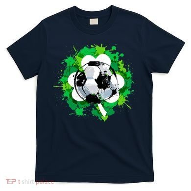 St Patrick's Day Soccer St Pattys Shamrock T-Shirt