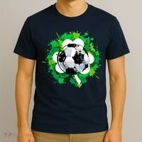 St Patrick's Day Soccer St Pattys Shamrock T-Shirt thumb 3