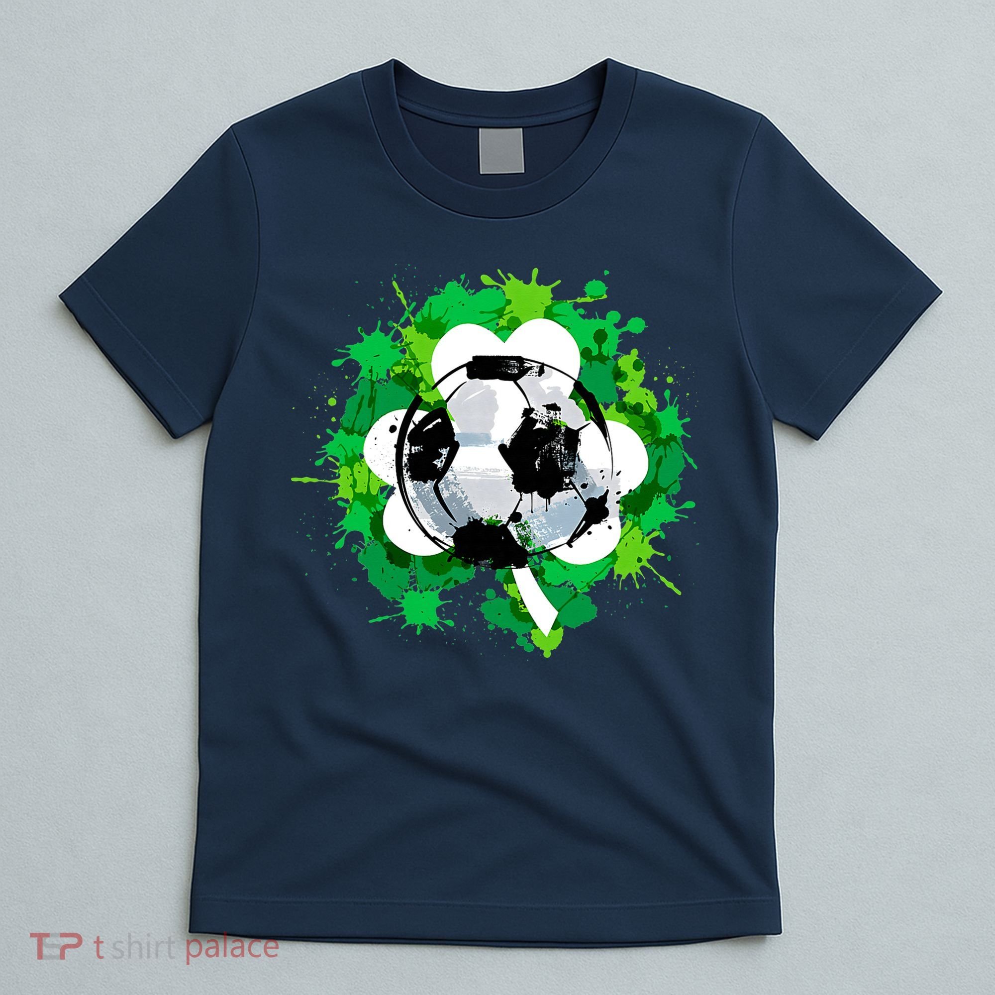 St Patrick's Day Soccer St Pattys Shamrock T-Shirt