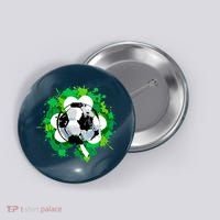 St Patrick's Day Soccer St Pattys Shamrock Button thumb 0