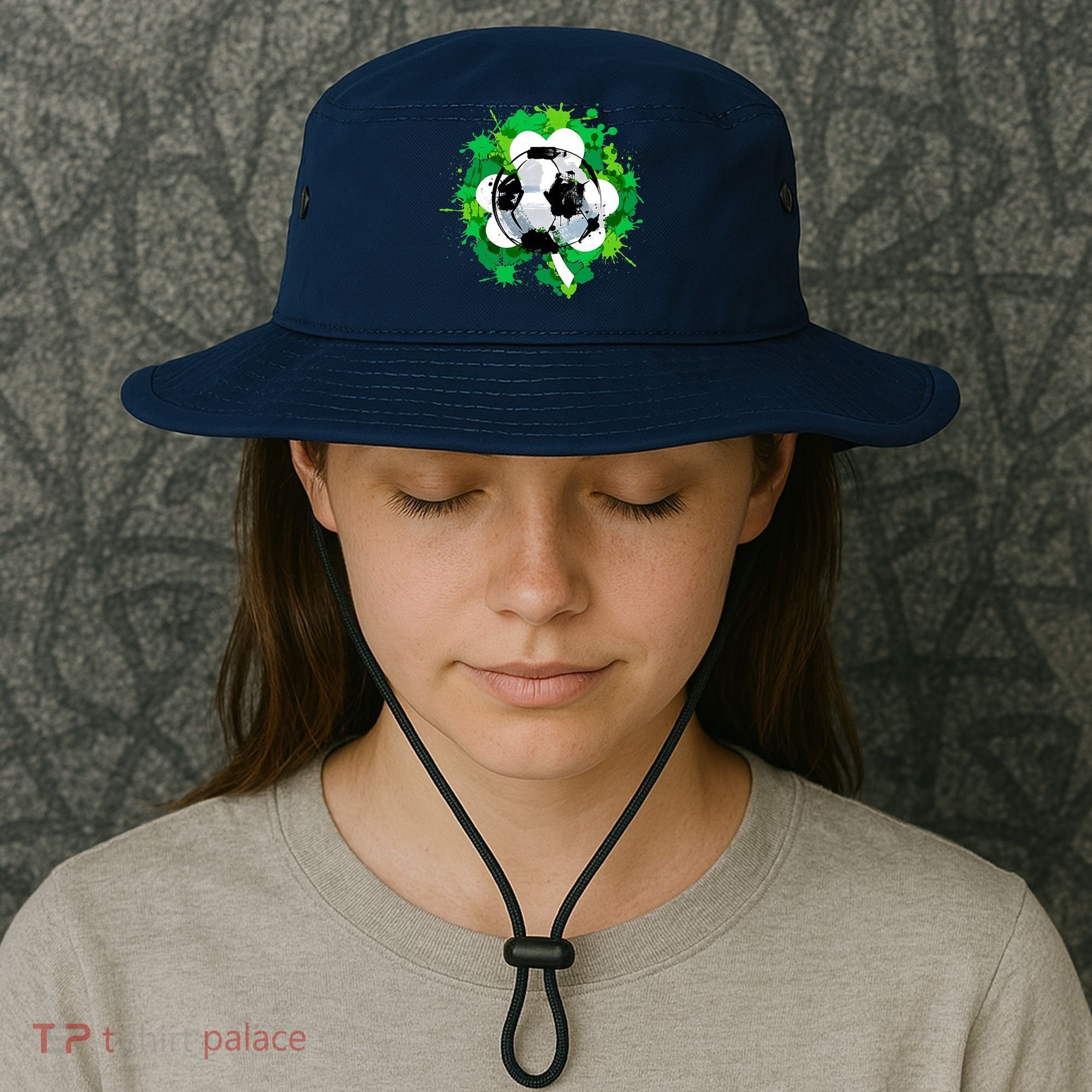 St Patrick's Day Soccer St Pattys Shamrock Bucket Hat
