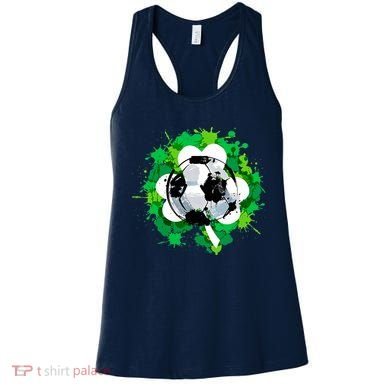 St Patrick's Day Soccer St Pattys Shamrock Women's Tank Top