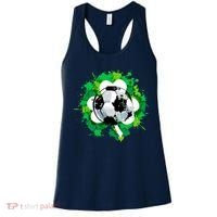 St Patrick's Day Soccer St Pattys Shamrock Women's Tank Top thumb 0