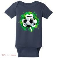 St Patrick's Day Soccer St Pattys Shamrock Baby Bodysuit thumb 0