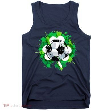 St Patrick's Day Soccer St Pattys Shamrock Tank Top