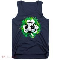 St Patrick's Day Soccer St Pattys Shamrock Tank Top thumb 0